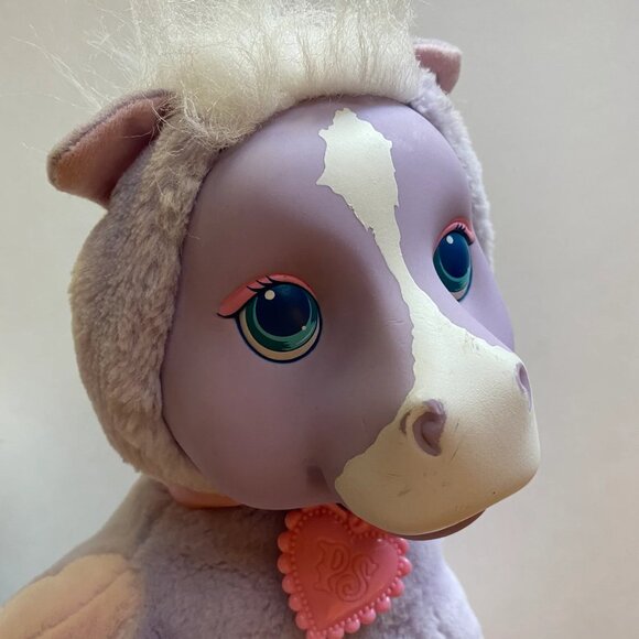 RARE 1990s Purple Pony Surprise Hasbro Plush Stuffed Animal 90s Girls Toy Collar - Picture 2 of 9
